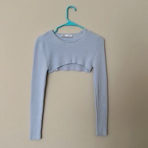 Zara | Light Blue Shrug Top